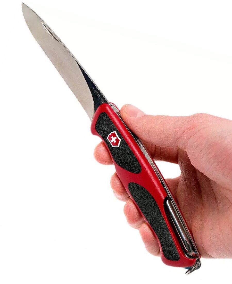 Нож перочинный Victorinox RangerGrip 53 (0.9623.C) 130мм 5функций красный/черный карт.коробка - фото №7