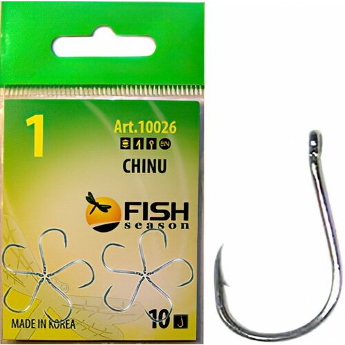 крючок fish season chinu ring 5 bn 8шт 10026 05f Крючок Fish Season Chinu-ring №5 BN 8шт 10026-05F