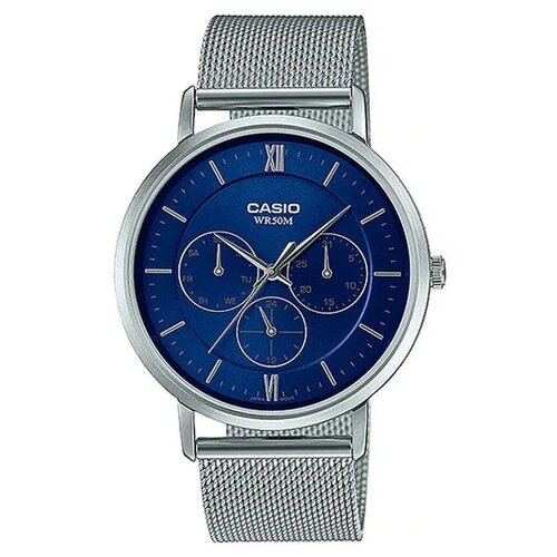 Наручные часы CASIO Collection MTP-B300M-2A, синий, серебряный casio mtp 1374d 2a