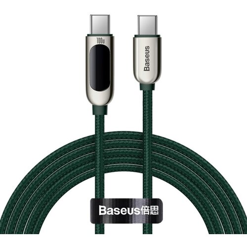 Кабель Baseus Display Fast Charging Data Cable Type-C to Type-C 100W 2m Green (CATSK-C06) кабель для передачи данных быстрой зарядки baseus display fast charging data cable type c to type c 100w 2m green catsk c06