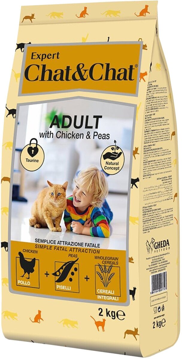 Чатичат 014/007727 Expert Premium Сухой корм с курицей и горохом для взрослых кошек 2 кг . - фотография № 6