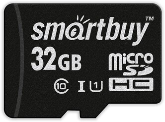 Карта памяти MicroSD 32 Гб / SD карта Smartbuy 32GB Class 10 SDHC (без адаптера) SB32GBSDCL10-00LE