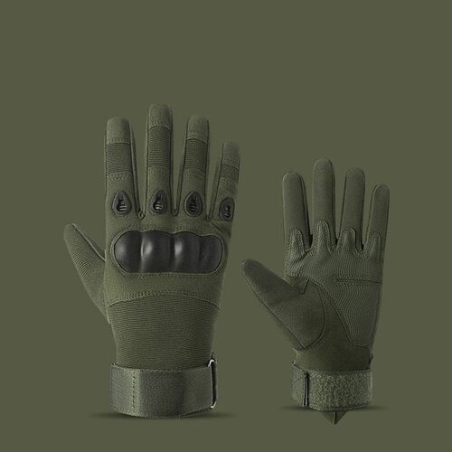 фото Перчатки тактические, перчатки для охоты и рыбалки зеленые xl нет бренда