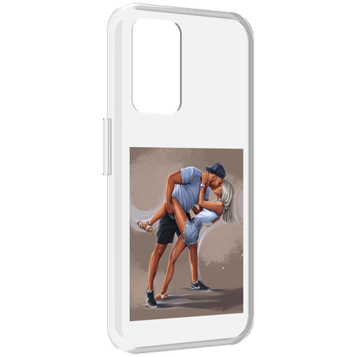 Чехол MyPads девушка с парнем танцуют женский для Realme GT Neo3T задняя-панель-накладка-бампер