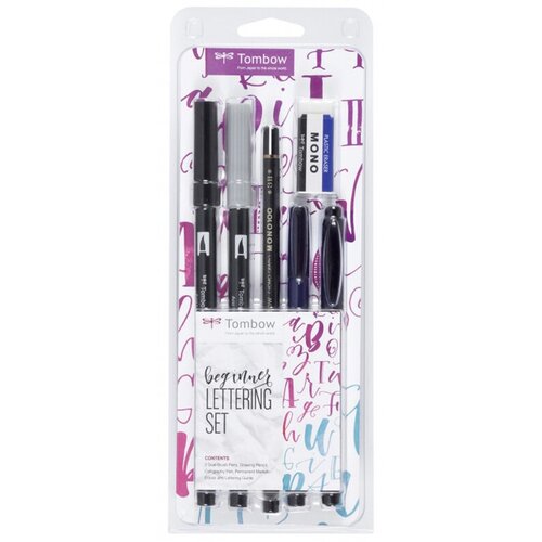 Tombow Lettering Set Beginner Набор для леттеринга для начинающих LS-BEG акварельные маркеры карандаш ластик 6114₽