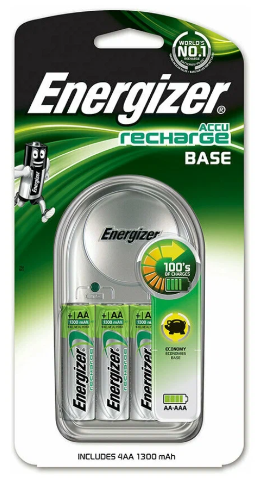 Зарядное устройство Energizer, CHVC3 Base EU + 4 NH15/AA, 1300mAh