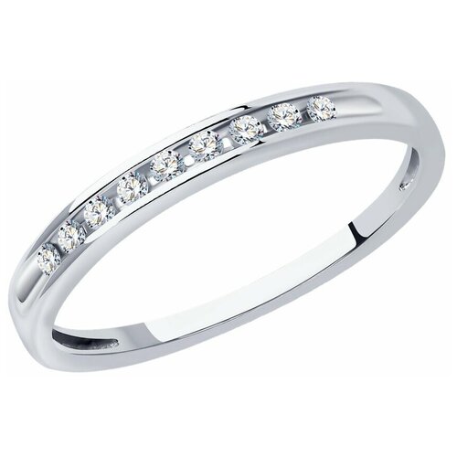 Кольцо SOKOLOV Diamonds из белого золота с бриллиантами 1012321-3, размер 17.5