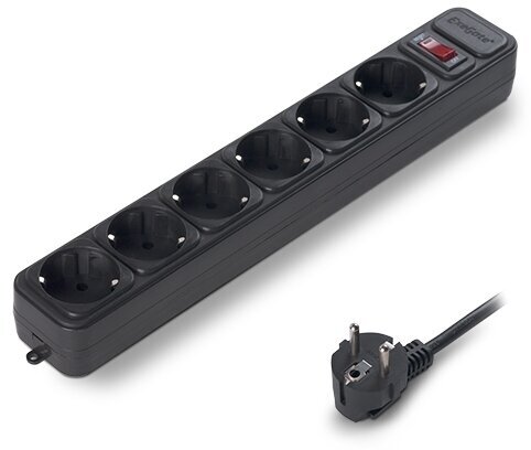 Сетевой фильтр ExeGate SP-6-1,8, 6 розеток, 1,8 м, Black - фото №4