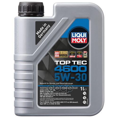 Liqui moly Замена 2315 5w-30 Top Tec 4600 Sn/Cf 1л (Нс-Синт.Мотор.Масло) 8032 8032