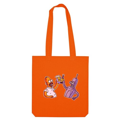 фото Сумка шоппер us basic, оранжевый