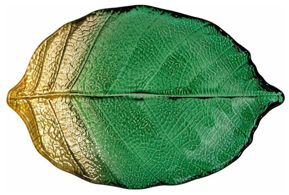 Блюдо leaf emerald 21см KSG-339-348