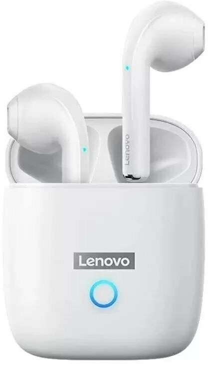 Беспроводные наушники Lenovo LP50 LivePods TWS Bluetooth Сенсорные с Микрофоном и Шумоподавлением ENC Белые