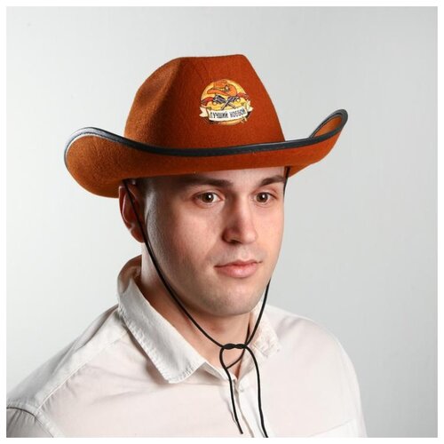 фото Ковбойская шляпа страна карнавалия "лучший ковбой" взрослая, песочный (3695236)