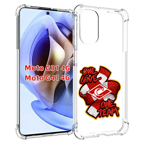 Чехол MyPads ФК спарак 1 любовь для Motorola Moto G31 4G / G41 4G задняя-панель-накладка-бампер