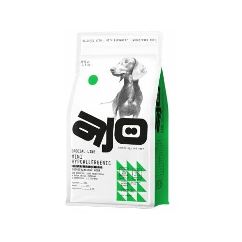 60525 AJO Mini Hypoallergenic сух. д/собак миниатюрных и малых пород, склонных к аллергиям с гречкой