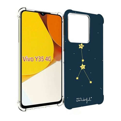 чехол mypads знак зодиака весы 8 для vivo y35 4g 2022 vivo y22 задняя панель накладка бампер Чехол MyPads знак-зодиака-рак-3 для Vivo Y35 4G 2022 / Vivo Y22 задняя-панель-накладка-бампер