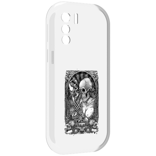 Чехол MyPads девушка скелет для UleFone Note 13P задняя-панель-накладка-бампер