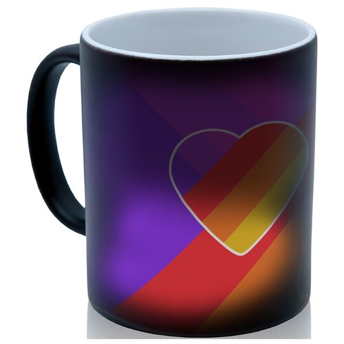 фото Кружка хамелеон likee, сердечко в центре, необычный подарок drabs