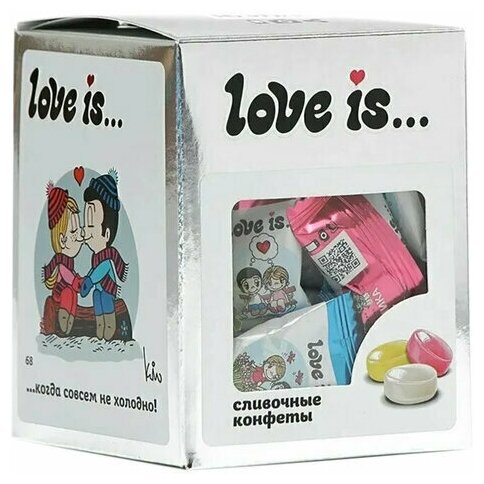 Сливочные жевательные конфеты Love is микс вкусов серебрянная серия 105 гр - фотография № 11