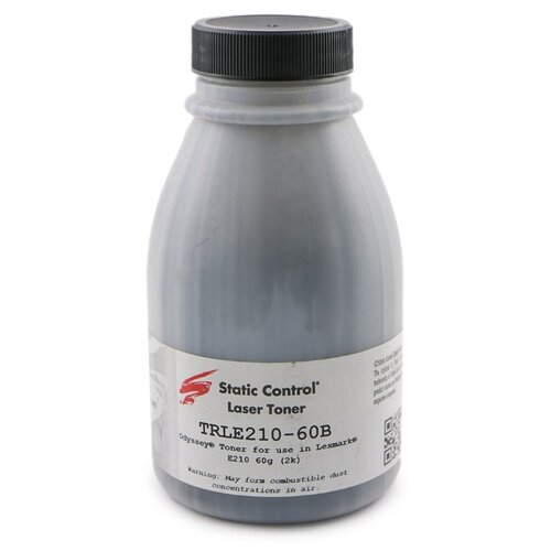 Тонер STATIC CONTROL TRLE210-60B, для Samsung ML 1210, черный, 60грамм, флакон