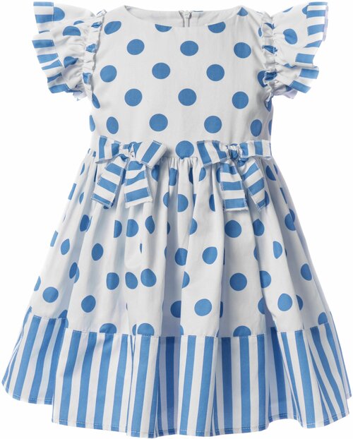 Платье Андерсен, размер 104, белый, голубой