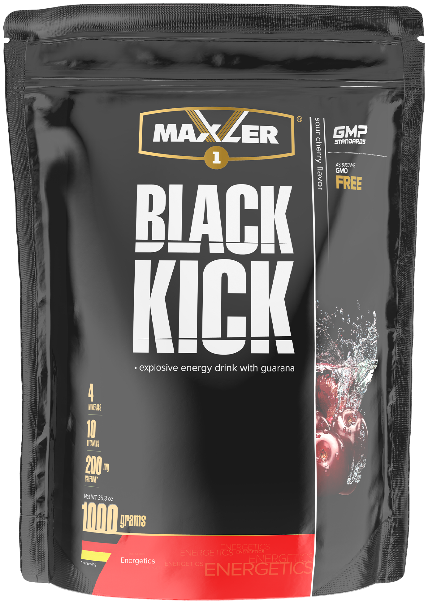 Энергетик Maxler Black Kick 1000 гр. - Вишня