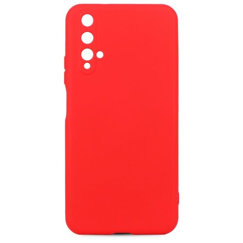 фото Силиконовый чехол для huawei honor 20 / nova 5t / с бархатистым покрытием внутри / чехол 360 градусов с противоударными бортами / чехол с функцией защитного стекла для камеры (красный) pastila