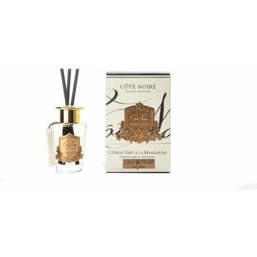 Диффузор COTE NOIRE CITRON VERT, золотой декор, 90 мл, время работы 70-90 дней