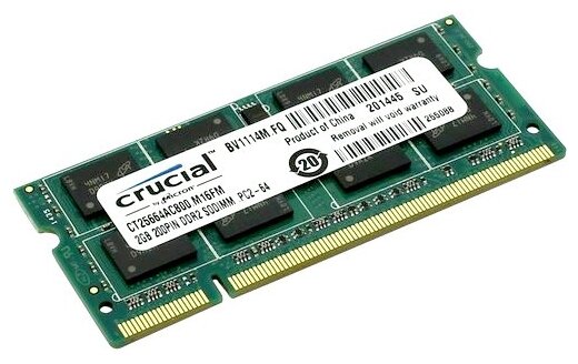 Оперативная память Crucial 2 GB DDR2 CT25664AC800 SO-DIMM PC2-6400 1 шт. — купить в интернет-магазине по низкой цене на Яндекс Маркете