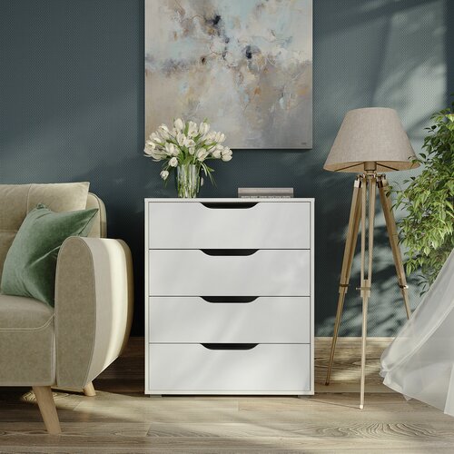 Комод Beneli джадд 4 ящика Белый 79х443х934 см 1 шт 9677₽