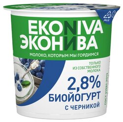 Питьевой йогурт ЭкоНива С черникой 2.6%, 125 г