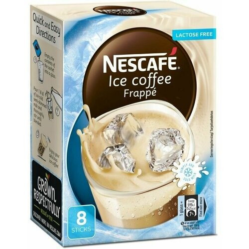 Кофейный напиток безлактозный Nescafe Ice Coffee Frappe (8 шт. по 14 г) 112 г (из Финляндии)