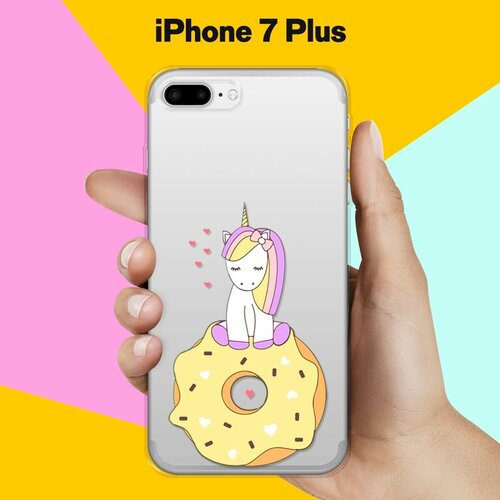 Силиконовый чехол Единорог на пончике на Apple iPhone 7 Plus