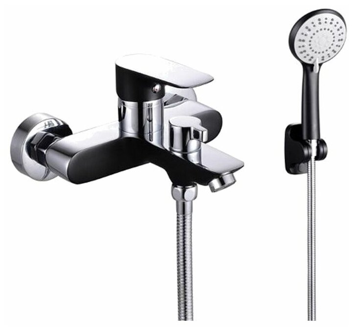 Смеситель для ванны VIEIR V263531C хром - черный