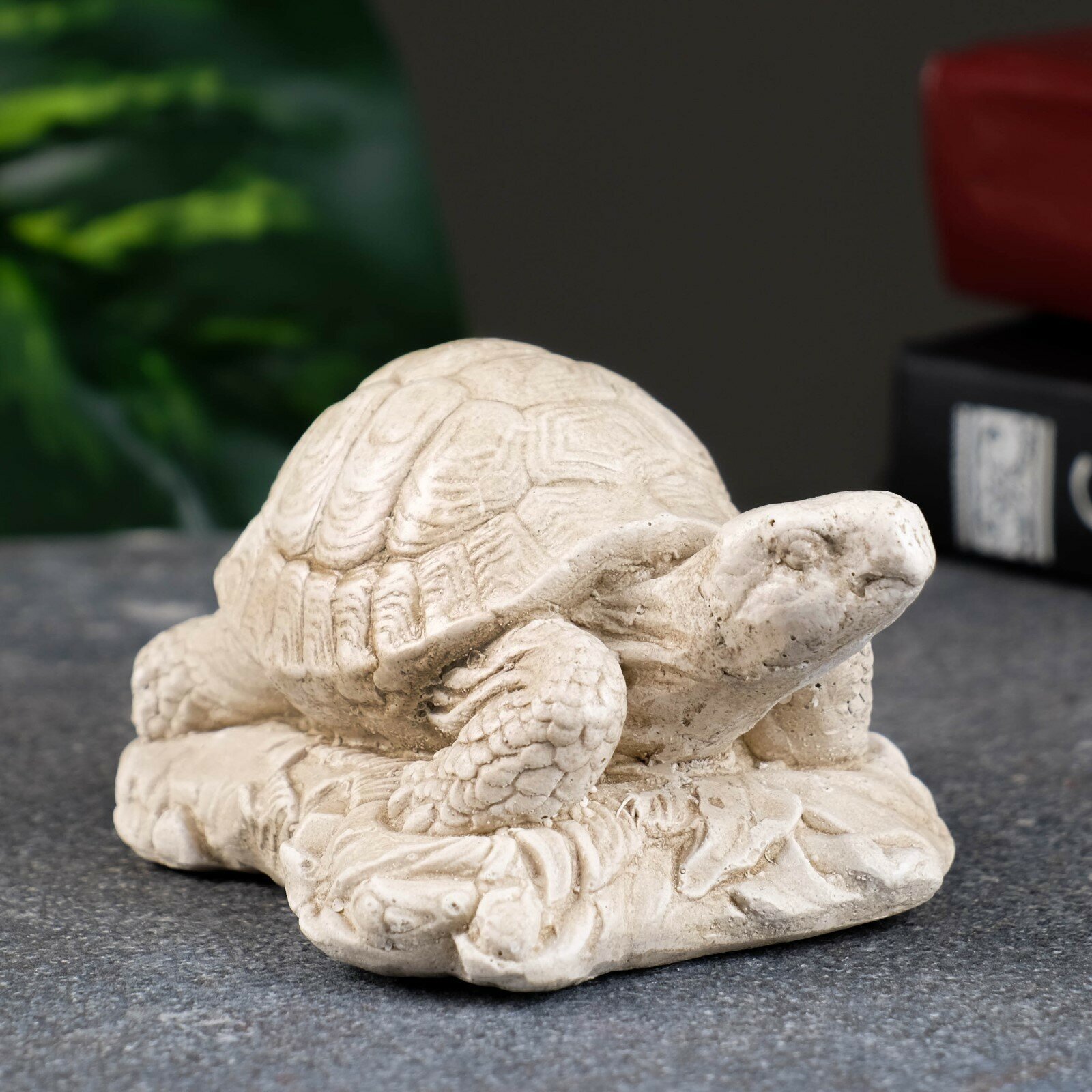 Фигура "Черепаха на камне" слоновая кость, 8х7х6см (1шт.)
