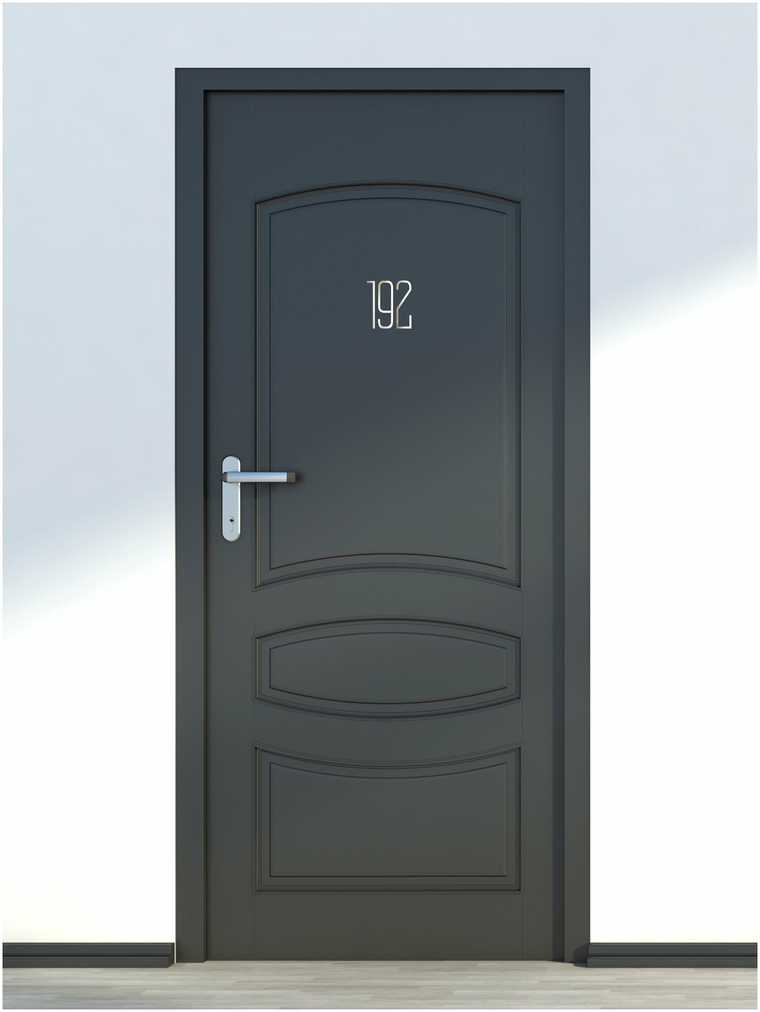 Цифры для двери 0, дизайнерская цифра на дверь 0 из нержавеющей стали - фотография № 3