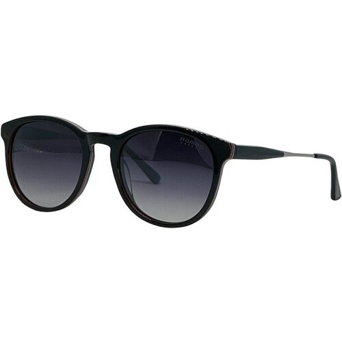 фото Солнцезащитные очки romeo, круглые, оправа: пластик, для женщин, черный