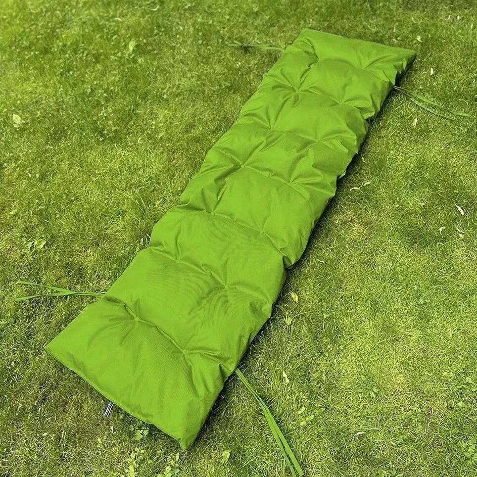 Матрас для садовых качелей PASIONARIA, универсальное сиденье для шезлонга,42х148 см, зеленый - фотография № 6