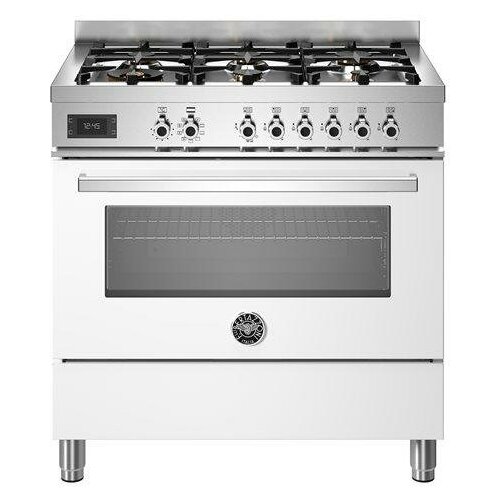 PRO96L1EBIT Варочный центр Bertazzoni 6 газовых конфорок и многофункциональный электрический шкаф 90 см Белый глянец 55590000₽