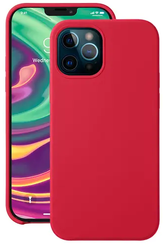 Накладка силикон Deppa Liquid Silicone для Apple iPhone 12/12 Pro Красный арт.87782