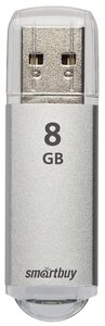 Флеш-накопитель USB 2.0 Smartbuy 8GB V-Cut Silver (SB8GBVC-S)