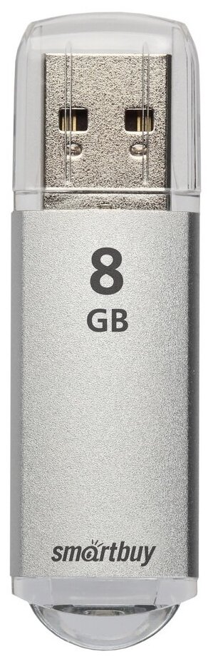 Флеш-накопитель USB 2.0 Smartbuy 8GB V-Cut Silver (SB8GBVC-S)