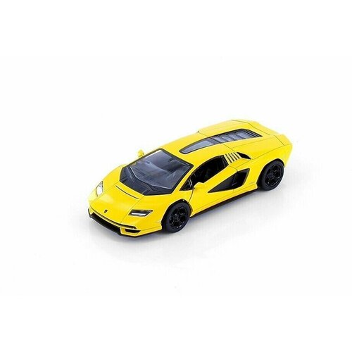 Машинка металлическая Ламборджини Каунтач Lamborghini Countach LPI Kinsmart 1:38 5437DKT инерционная, цвет Желтый