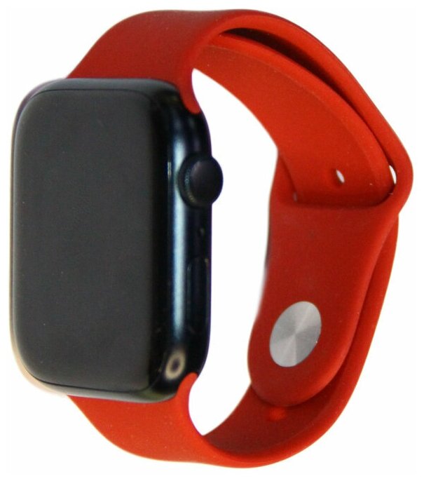 фото Ремешки для Apple Watch 38/40/41 mm Sport Band силиконовый (размер L) <темно-красный>