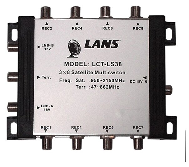 LANS Мультисвитч LANS LCT-LS38 3x8 радиальный активный