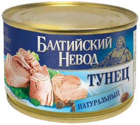 Балтийский Невод Тунец натуральный, 240 г