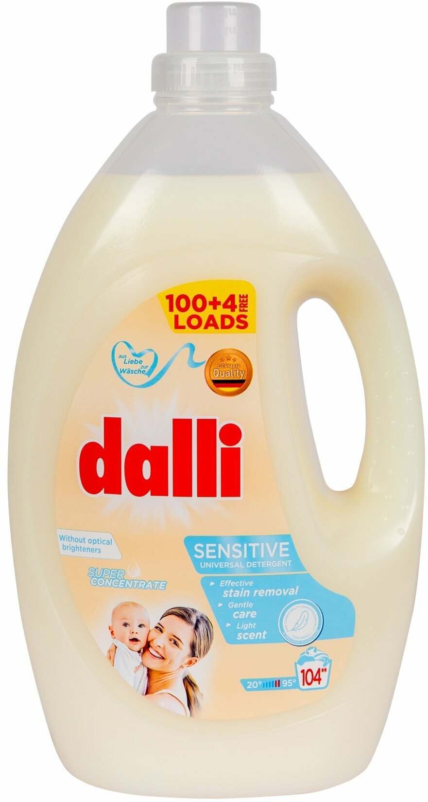 Гель "Dalli Sensetiv Supercozentrat" 3,65л 104 стирки ( новинка)