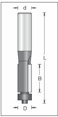 Фреза Dimar (Димар) 1010105 обгонная D12,7x25,4 L71 Z2 хвостовик 8 - фотография № 7