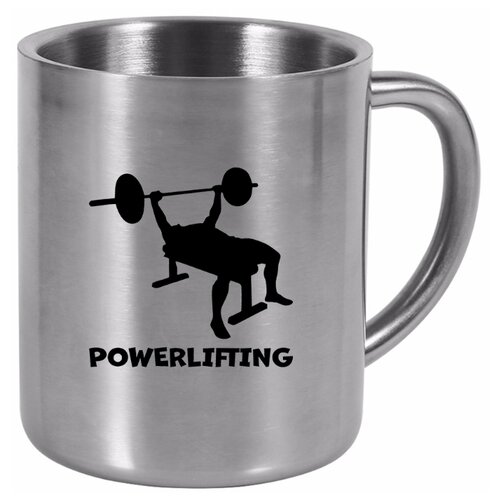 фото Металлическая кружка в подарок бодибилдеру powerlifting drabs