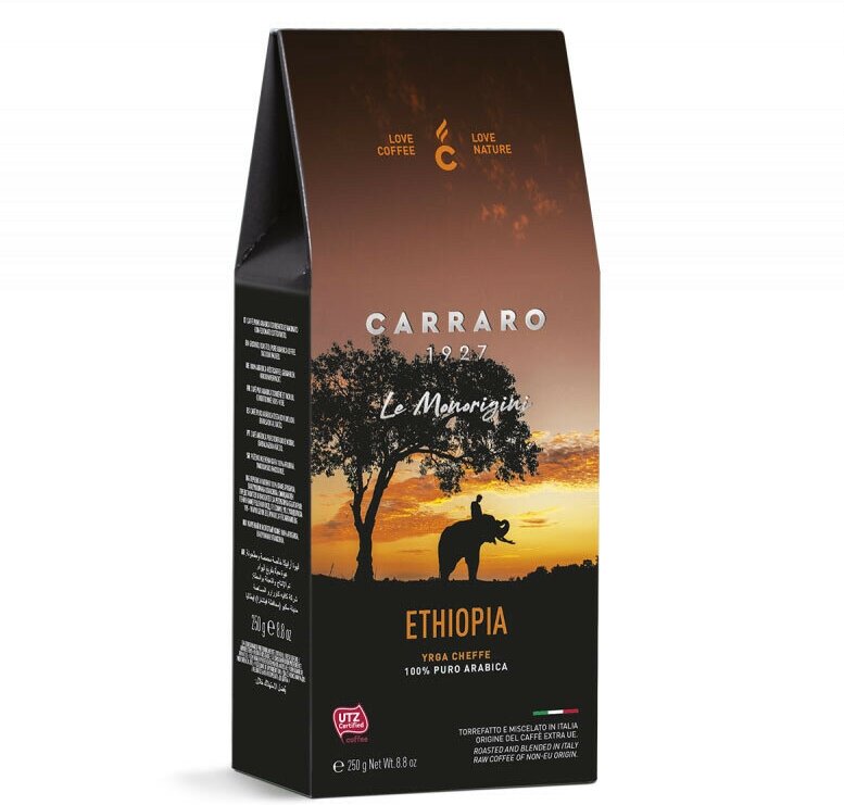 Кофе молотый Carraro Ethiopia (Эфиопия), в/у, 250г